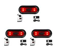 Speesy 3X LED Helmet Light,Motorcycle Helmet Brake Light Rechargeable Bike Rear Red Warning Light for Night Riding