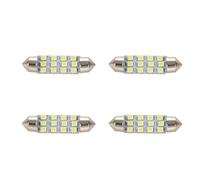 Speesy 4pcs 42mm 12 SMD 3528 LED White Car Interior C5W Dome Festoon Bulb Light Lamp DC 12V