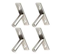 4Pcs Heavy Duty Floating Shelf Bracket Wall Mounted Invisible Hidden Shelf Brackets T Shape Shelf Supports with Screws for Decoration Cabinet Furniture Shelves 6 Inch (Silver 2 Inch(4Pcs))