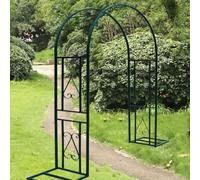 SPeesy Heavy Duty Garden Arch Metal Rose Arches Wide 140cm 180cm 220cm 260cm 300cm 340cm Rustproof Garden Entrances Decoration Arch Trellis For Climbing Plants (Color : Black, Size : 300x230x40CM)
