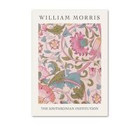 SPeesy William Morris Poster And Prints Pink Flower Leaf Wall Art William Morris Canvas Painting William Morris Pictures For Home Decor 60x80cm No Frame