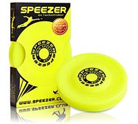 SPEEZER® Mini Frisbee - The neon yellow throwing disc is the outdoor fun sport fun for everyone - small and soft, the smart flying disc fits into any trouser pocket - throwing game for children