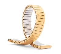 Speidel Ladies Twist-O-Flex Expansion Replacement Watch Band Dual Tone Straight End 10-14mm Extra Long