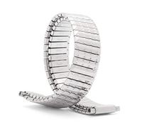 Speidel Ladies Twist-O-Flex Expansion Replacement Watch Band Silver Tone Straight End 10-14mm Extra Long