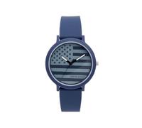 Speidel Life is Good 40mm Watch, Comfortable Silicone Strap, Lightweight Matte Case, Easy to Read Dial with Fun Graphic Designs, Casual Everyday Watch, American Flag