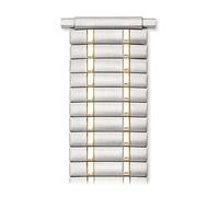 Speidel Men’s Stainless Steel Stretch Watch Band, Dual Tone Replacement Strap , 18-22mm, Straight End with No Clasp