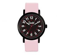 Speidel Original Scrub Watch™ for Nurse, Medical Professionals and Students - Various Medical Scrub Colors, Easy Read Dial, Military Time with Second Hand, Light Pink w/Black Dial, Original Scrub