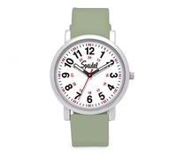 Speidel Original Scrub Watch™ for Nurse, Medical Professionals and Students - Various Medical Scrub Colors, Easy Read Dial, Military Time with Second Hand, Silicone Band, Water Resistant, Sage,