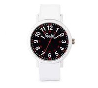 Speidel Original Scrub Watch™ for Nurse, Medical Professionals and Students - Various Medical Scrub Colors, Easy Read Dial, Military Time with Second Hand, White w/White Case, Original Scrub