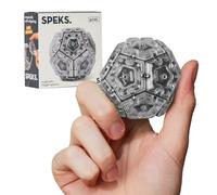 Speks Geode Magnetic Fidget Sphere - Pentagons 12-Piece Set - Slate - Fun Desk Toy for Adults