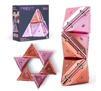 Speks Geode Magnetic Fidget Toy | Sensory Desk Toy for Adults & Teens 14+ | Stress Relief Gift | Pyramid, Chrome Pink