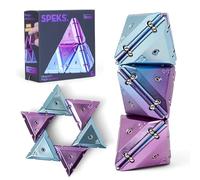 Speks Geode Magnetic Fidget Toy | Sensory Desk Toy for Adults & Teens 14+ | Stress Relief Gift | Pyramid, Chrome Purple