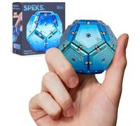 Speks Geode Magnetic Fidget Toy, Sphere, Chrome Blue