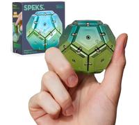 Speks Geode Magnetic Fidget Toy, Sphere, Chrome Green