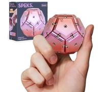 Speks Geode Magnetic Fidget Toy, Sphere, Chrome Pink