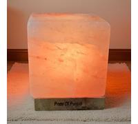 SpektaTek Premium Quality Himalayan Salt Lamps 100% Authentic Himalayan Crystal Rock Salt Lamp - Naturally Sourced from The Slopes of The Himalaya- Dimmable (Cube Pink)
