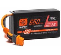 Spektrum 7.4V 650mAh 2S Smart G2 30C LiPo Battery IC2 Connector O-SPMX652SH2