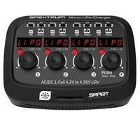 Spektrum Smart Micro 4-Port AC/DC 1S LiPo Charger SPMXC1040I