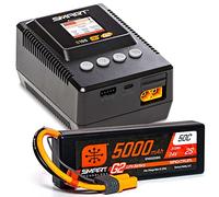 Spektrum Smart Powerstage Surface Bundle: 5000mAh 2S LiPo Battery / S155 Charger, SPMXPSS200