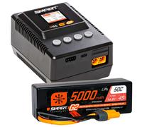 Spektrum Smart Powerstage Surface Bundle: 5000mAh 4S LiPo Batt/S155EU SPMXPSS400I