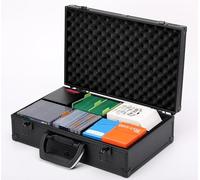 Spell Briefcase TC-A6B Lockable Storage Case for TCG, Deck Box, MTG, Magic, YGO, FaB, Dominion, Trading Cards, toploader, EDH, Commander, MTG Cube (Black)