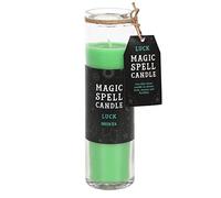 Spell Candle Tube Green Tea Luck in Glass 21cm
