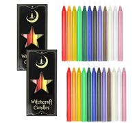 Spell Chime Candles 24 Pcs Coloured candles, 6.3" Tall Candle, Unscented Mini Taper candle for Witchcraft, Wiccan Altar, Magic Tools, Rituals, Prayer, Meditation, Christmas, Hanukkah, Party Decoration