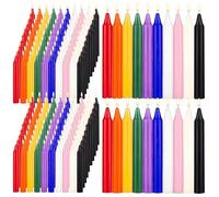 Spell Chime Candles 300 pcs Assorted Colors, 10 cm (4" Tall) Dripless Mini Magic Taper Candle for Casting, Rituals, Witchcraft, Wiccan Altar, Spells, Healing, Meditation, Christmas, Party