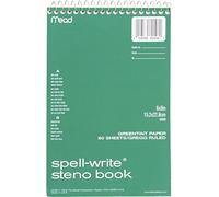 Spell-Write Steno Book, Gregg Rule, 6 x 9, Green, 80 Sheets/Pad