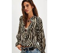 Spell Zevra Blouse at Free People in Washed Charcoal, Size: Small - female