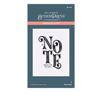 Spellbinders A Note from Me to You Betterpress Plate, Metal, ONE