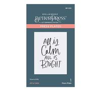 Spellbinders All is Calm Press Plate from The More BetterPress Christmas Collection