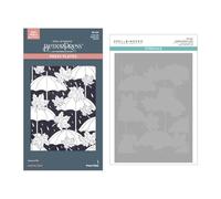 Spellbinders Autumn Rain Press Plate and Stencil Bundle from The Falling Leaves Collection
