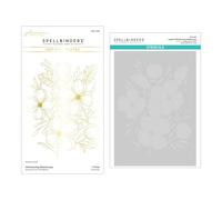 Spellbinders BD-0840 Glimmering Buttercups Glimmer Plate and Stencil Bundle from the Glimmering Flowers Collection