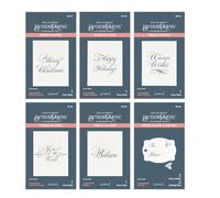 Spellbinders BD-0861 Copperplate Holiday Sentiments BetterPress Plates Bundle from The Copperplate Holiday Sentiments Collection by Paul Antonio