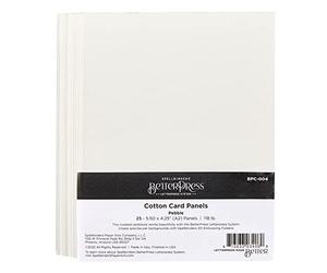 Spellbinders BetterPress Cotton Card Panels A2 Pebble, Grey, ONE