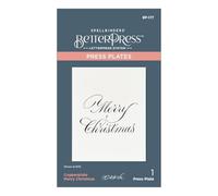 Spellbinders BP-177 Copperplate Merry Christmas Press Plate from The Copperplate Holiday Sentiments Collection by Paul Antonio