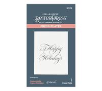 Spellbinders BP-178 Copperplate Happy Holidays Press Plate from The Copperplate Holiday Sentiments Collection by Paul Antonio