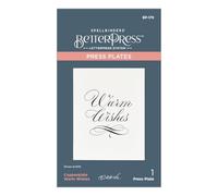 Spellbinders BP-179 Copperplate Warm Wishes Press Plate from The Copperplate Holiday Sentiments Collection by Paul Antonio