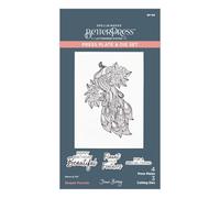 Spellbinders BP-192 Elegant Peacock Press Plate & Die Set from The Peacock Paradise Collection by Dawn Bibby