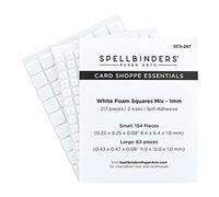 Spellbinders Card Shoppe Essentials Foam Squares Mix-White, 1mm