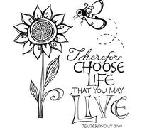 Spellbinders Choose Life Stamp Set, Multi-Colour