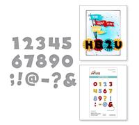 Spellbinders Classic Mouse Numbers & Punctuation Etched Dies from The Say Cheese Classic Mouse Collection