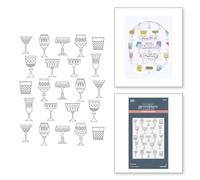 Spellbinders Classy Glasses Press Plate from The Happy Hour Collection