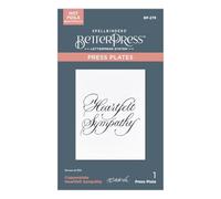 Spellbinders Copperplate Heartfelt Sympathy BetterPress Plate from The Copperplate Happy Everything Sentiments Collection by Paul Antonio