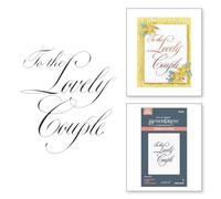 Spellbinders Copperplate to The Lovely Couple BetterPress Plate from The Copperplate On Your Wedding Day Collection by Paul Antonio