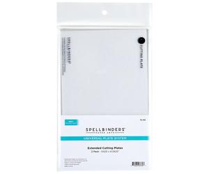 Spellbinders Cutting Plates Extended 2-pack PL123, 9.625 x 6.0625 in, Clear Polycarbonate for Die-Cutting & Embossing Folders