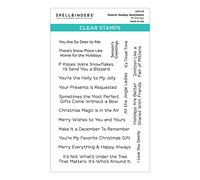 Spellbinders - Dancin' Holiday Sentiments - Tinsel Time Rubber Stamp Set
