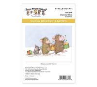 Spellbinders Drummer Mice Cling Rubber Stamp Set from The House-Mouse Holiday Collection, Red