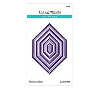 Spellbinders Essential Etched Dies from The Hexi-Gems Collection, Metal, ONE